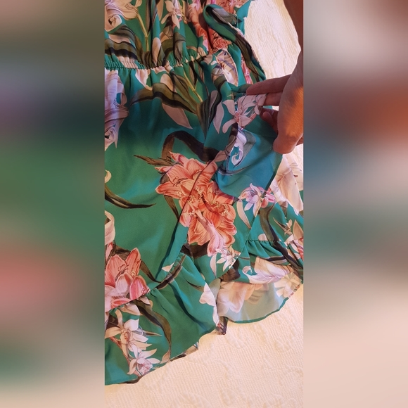 Portmans green floral mini dress - Picture 8 of 9